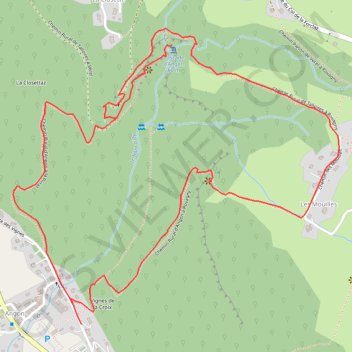 Itinéraire Le circuit des Cascades d'Angon, distance, dénivelé, altitude, carte, profil, trace GPS