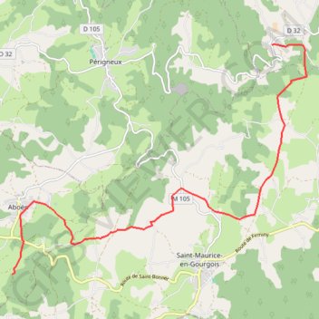 Itinéraire ot_trace_1, distance, dénivelé, altitude, carte, profil, trace GPS