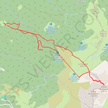 Itinéraire Pointe du rognier par le GAAG et le col de la perche, distance, dénivelé, altitude, carte, profil, trace GPS