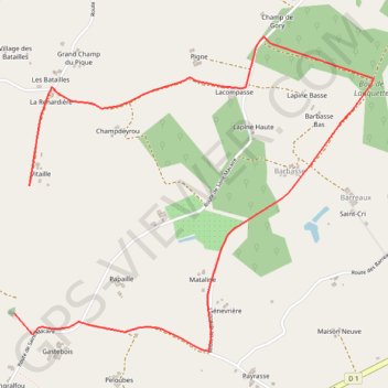 Itinéraire Saint-Macaire, une balade nature autour de l'église classée - Pays du Dropt, distance, dénivelé, altitude, carte, profil, trace GPS