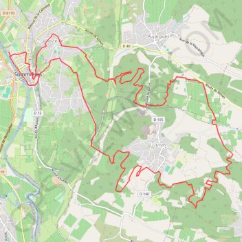 Itinéraire Les Terres de Sommières 1, distance, dénivelé, altitude, carte, profil, trace GPS