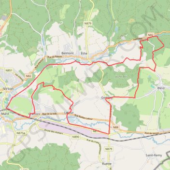 Itinéraire Gomery, distance, dénivelé, altitude, carte, profil, trace GPS