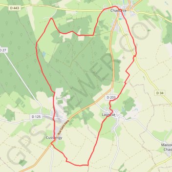 Itinéraire Circuit du Chaourçais, distance, dénivelé, altitude, carte, profil, trace GPS
