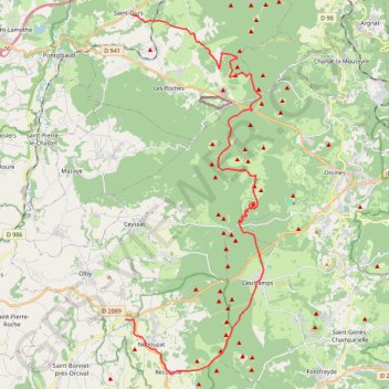 Itinéraire Puy de Dôme, distance, dénivelé, altitude, carte, profil, trace GPS