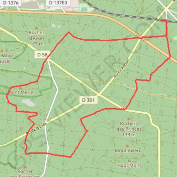 Itinéraire Le point de vue de l'Inspecteur Général, distance, dénivelé, altitude, carte, profil, trace GPS