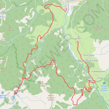 Itinéraire Thures Chabaud le Lago Nero, distance, dénivelé, altitude, carte, profil, trace GPS