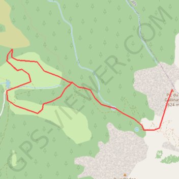 Itinéraire Pic de Gallinas depuis Prats-Balaguer, distance, dénivelé, altitude, carte, profil, trace GPS