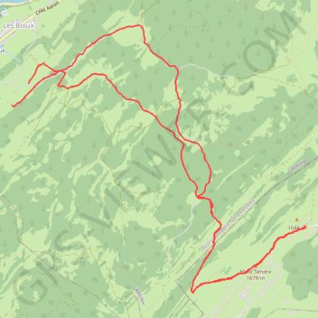 Itinéraire Mont Tendre (Suisse), distance, dénivelé, altitude, carte, profil, trace GPS
