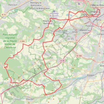 Itinéraire Saint Arnoult_course, distance, dénivelé, altitude, carte, profil, trace GPS