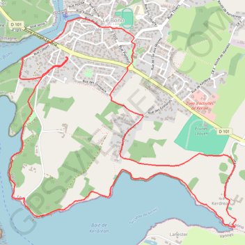 Itinéraire Le Bono, distance, dénivelé, altitude, carte, profil, trace GPS