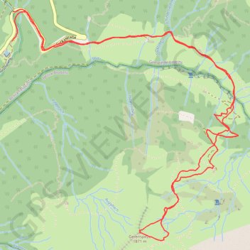 Itinéraire Gehrenspitz, distance, dénivelé, altitude, carte, profil, trace GPS