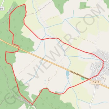 Itinéraire Is en Bassigny La Petite Abondance, distance, dénivelé, altitude, carte, profil, trace GPS