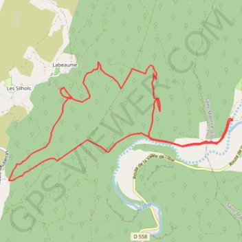 Itinéraire Les Salelles - Grotte des résistants - Gour de la Sompe, distance, dénivelé, altitude, carte, profil, trace GPS