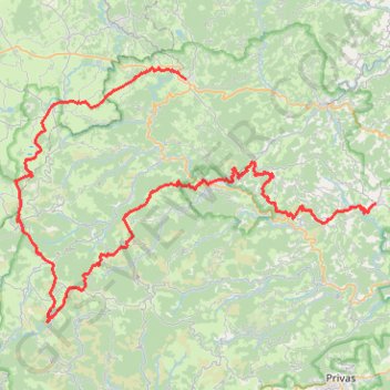 Itinéraire GR420 De Vernoux-les-Bains à Saint Agrève (Ardèche), distance, dénivelé, altitude, carte, profil, trace GPS