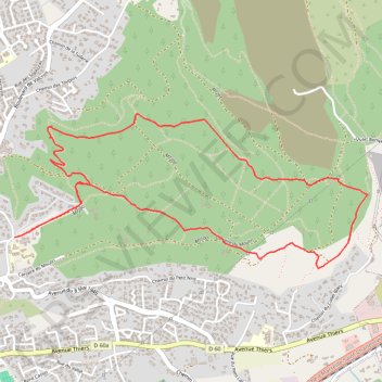 Itinéraire Balade à Bouc Bel Air, distance, dénivelé, altitude, carte, profil, trace GPS