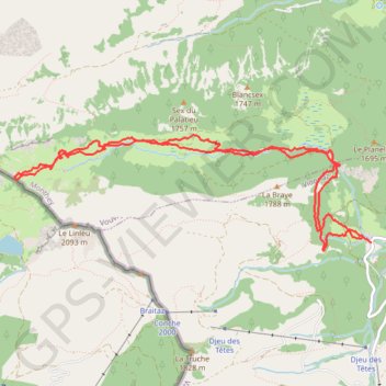 Itinéraire Plan-de-Croix - Col de Savalène, distance, dénivelé, altitude, carte, profil, trace GPS