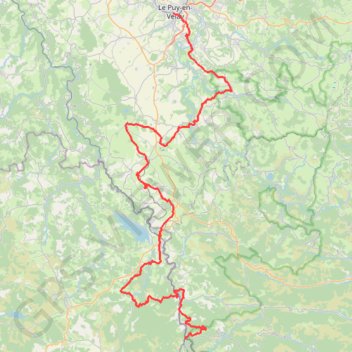 Itinéraire Chemin de Stevenson du Puy-en-Velay à la Bastide-Puylaurent, distance, dénivelé, altitude, carte, profil, trace GPS