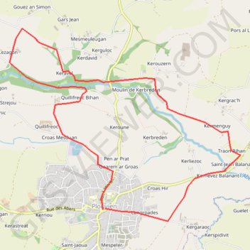 Itinéraire Circuit Saint Jean Balanan, distance, dénivelé, altitude, carte, profil, trace GPS