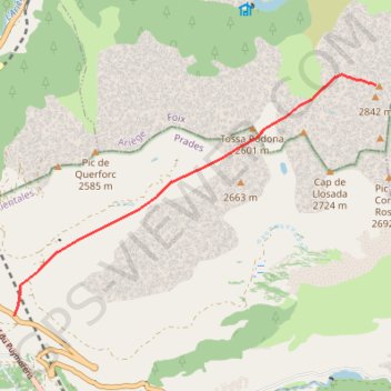 Itinéraire Puig Pedros, distance, dénivelé, altitude, carte, profil, trace GPS