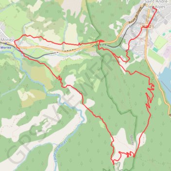 Itinéraire Courchons Moriez, distance, dénivelé, altitude, carte, profil, trace GPS