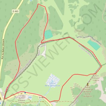 Itinéraire Ballon d'Alsace - Saint-Maurice-sur-Moselle, distance, dénivelé, altitude, carte, profil, trace GPS