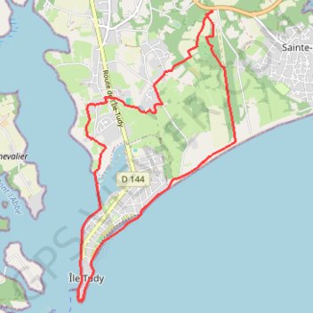 Itinéraire L'Ile-Tudy, distance, dénivelé, altitude, carte, profil, trace GPS