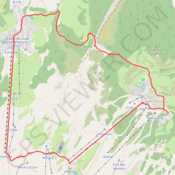 Itinéraire SuperDévoluy - La Joue du Loup, distance, dénivelé, altitude, carte, profil, trace GPS
