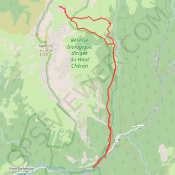 Itinéraire Orgeval - But brouillard sous le Mont de la Coche (Bauges), distance, dénivelé, altitude, carte, profil, trace GPS