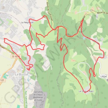 Itinéraire La Buisse - Le Grand Ratz par les Gorges du Bret, distance, dénivelé, altitude, carte, profil, trace GPS