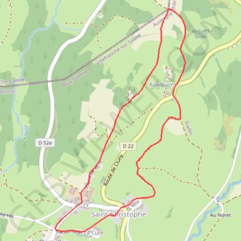 Itinéraire Circuit de Saint-Christophe-la-Montagne, distance, dénivelé, altitude, carte, profil, trace GPS