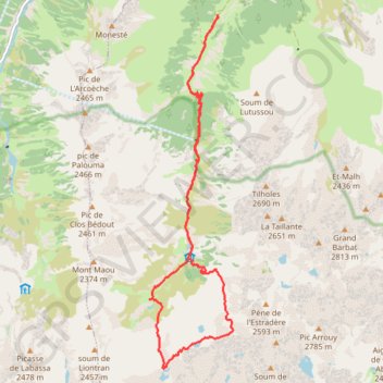 Itinéraire Une boucle par le col de Gisletas, distance, dénivelé, altitude, carte, profil, trace GPS