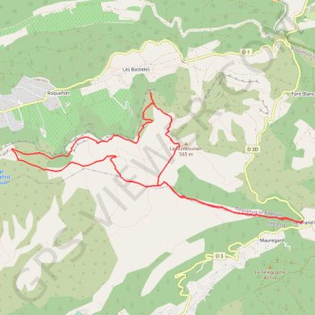 Itinéraire Le Montounier - Le Grand-Caunet, distance, dénivelé, altitude, carte, profil, trace GPS