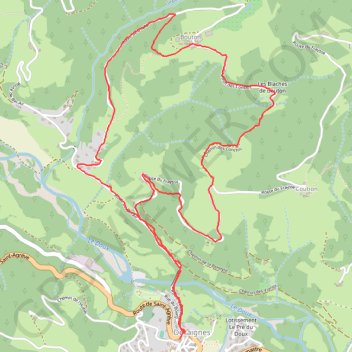 Itinéraire Randonnees desaignes bouton - jaute dessus, distance, dénivelé, altitude, carte, profil, trace GPS