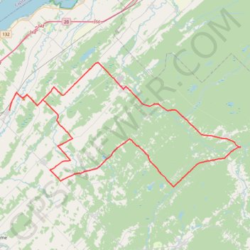 Itinéraire Saint-Charles - Saint-Raphaël - Armagh - Saint-Nérée - Saint-Gervais, distance, dénivelé, altitude, carte, profil, trace GPS