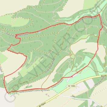 Itinéraire Combe à la serpent 1, distance, dénivelé, altitude, carte, profil, trace GPS