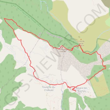 Itinéraire REVEST LES ROCHES MONT VIAL PAR TOURETTE DU CHATEAU, distance, dénivelé, altitude, carte, profil, trace GPS