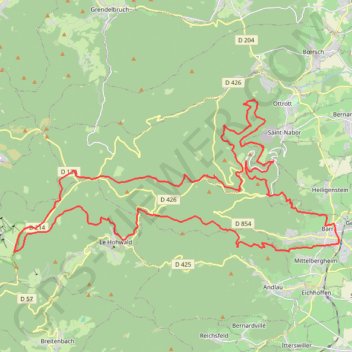 Itinéraire Des châteaux et pleins de cailloux, distance, dénivelé, altitude, carte, profil, trace GPS