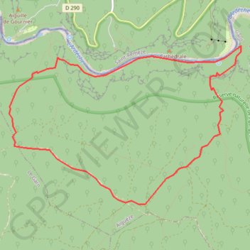 Itinéraire Randonnee au bord de l'ardeche, distance, dénivelé, altitude, carte, profil, trace GPS