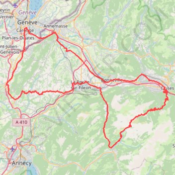 Itinéraire sortie Romme colombiere, distance, dénivelé, altitude, carte, profil, trace GPS
