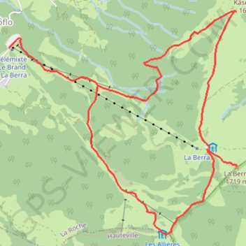 Itinéraire Sommet de La Berra, distance, dénivelé, altitude, carte, profil, trace GPS