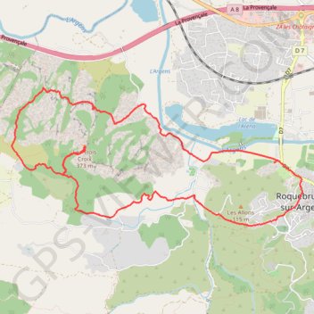 Itinéraire Rocher de Roquebrune, les Trois Croix, distance, dénivelé, altitude, carte, profil, trace GPS