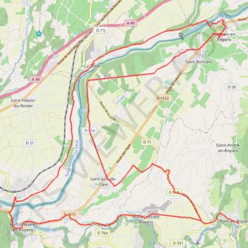 Itinéraire Royans2020, distance, dénivelé, altitude, carte, profil, trace GPS