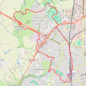 Itinéraire Rando des Terres Noires (La Roche-sur-Yon), distance, dénivelé, altitude, carte, profil, trace GPS