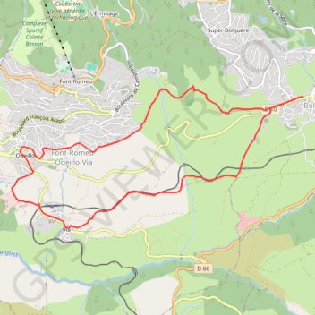 Itinéraire Pyrénées Catalanes - Autour du Train Jaune, distance, dénivelé, altitude, carte, profil, trace GPS