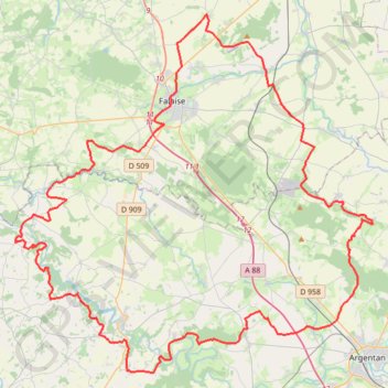Itinéraire Au sud de Falaise - Epaney, distance, dénivelé, altitude, carte, profil, trace GPS