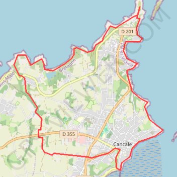 Itinéraire Cancale - Pointe du Nid - Pointe du Grouin, distance, dénivelé, altitude, carte, profil, trace GPS