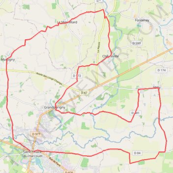 Itinéraire Parcours après-midi, distance, dénivelé, altitude, carte, profil, trace GPS