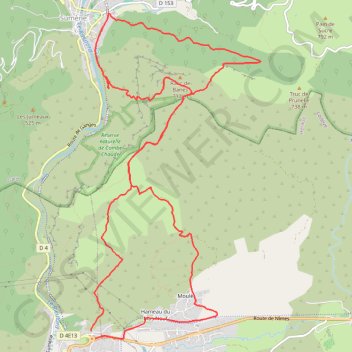 Itinéraire Le ranc de banes depuis Ganges, distance, dénivelé, altitude, carte, profil, trace GPS