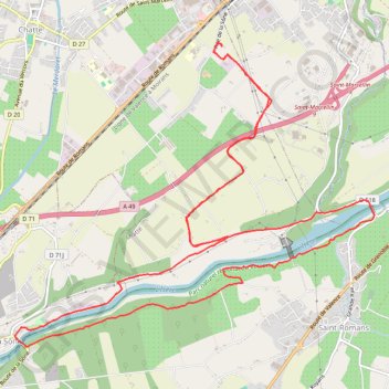Itinéraire Sentier du Martin-pécheur, distance, dénivelé, altitude, carte, profil, trace GPS