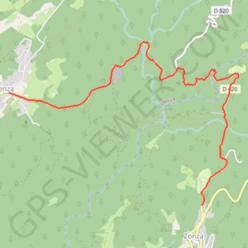 Itinéraire Corse ES 18 : QUENZA - ZONZA, distance, dénivelé, altitude, carte, profil, trace GPS